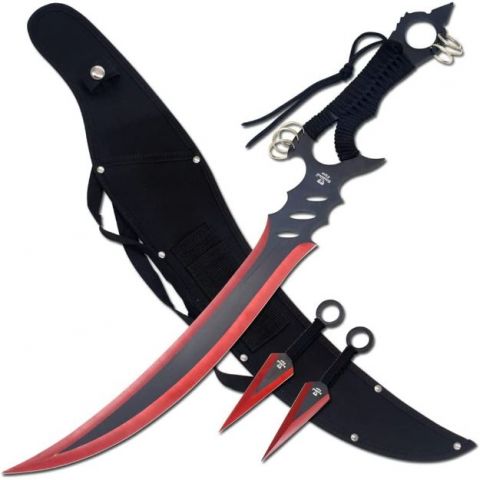 Snake Eye Tactical Ninja-Sword Comes with Throwing Knives SKU: SE-1712-3