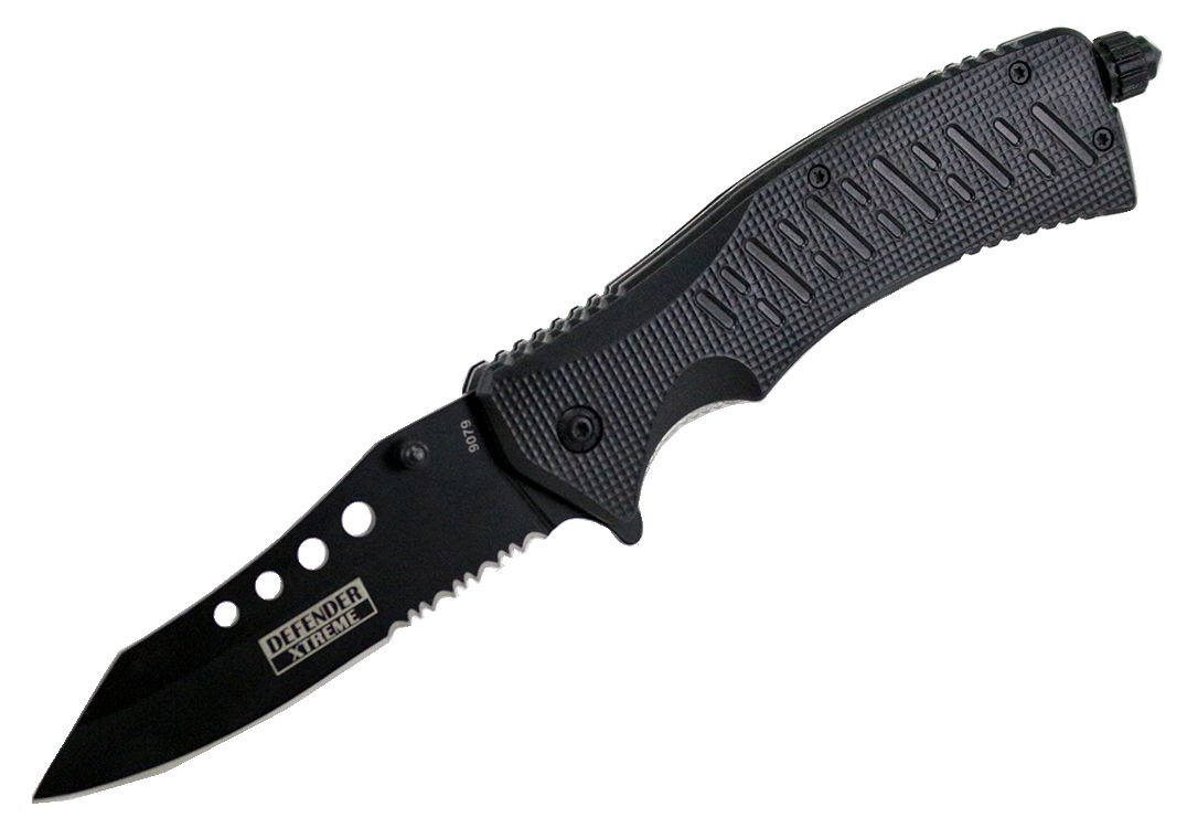 Defender Xtreme Spring Assisted Knife with Firestarter SKU 9079