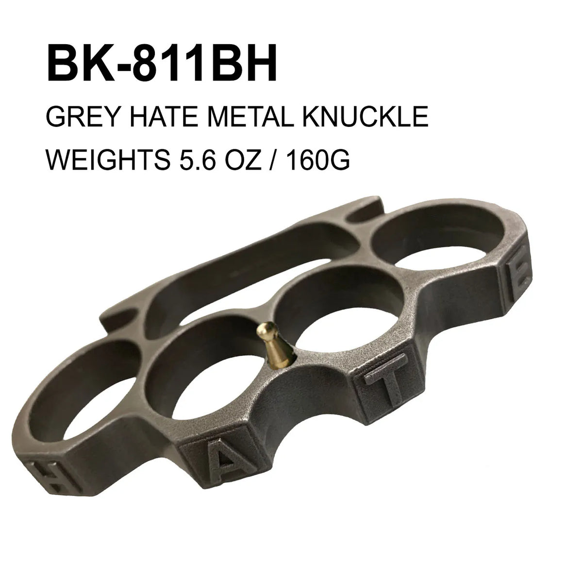 Heavy Metal Belt Buckle Paperweight Knuckles Gray 