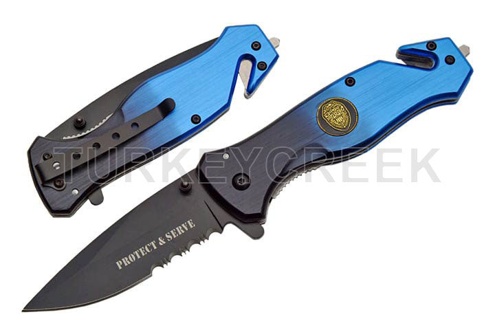 Police Rescue Folder Spring Assist Knife SKU SE-566PD