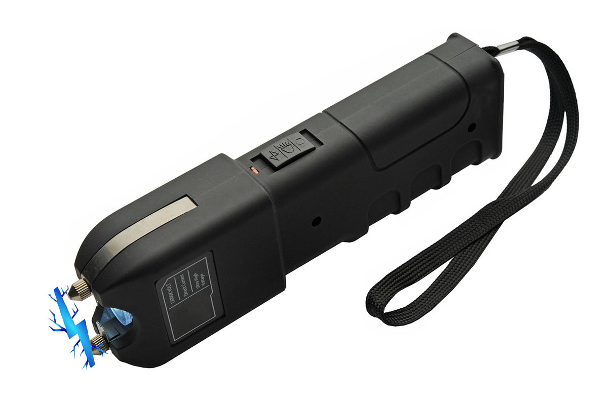 Black Spark Stun Gun/Flashlight 12,000K SKU SG-26009BK