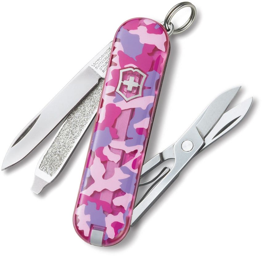 Victorinox Swiss Army Classic Pink Camo Multi-Tool SKU VN06223T5R2X3