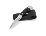 Buck 110 Elite Automatic Lockback Knife with Leather Sheath S30V Stainless Steel Blade/Black G-10 Handle SKU 0110BKSA-B