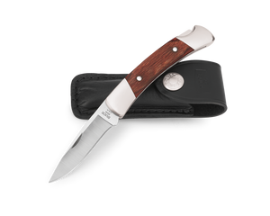 Buck 501 Squire Lockback Knife 420 SS Blade/Rosewood Handle w/Leather Sheath SKU 0501RWS-B