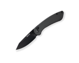 Buck 743 Mini Sovereign Button Lock Knife Faux Carbon Fiber SKU 0743CFS-B