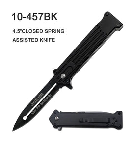 Joker (why so serious?) Spring Assisted Knife Black SS Blade/Black Alum. Handle SKU 10-457BK