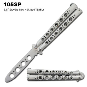 Silver Butterfly Training Knife Stainless Steel SKU 105SP