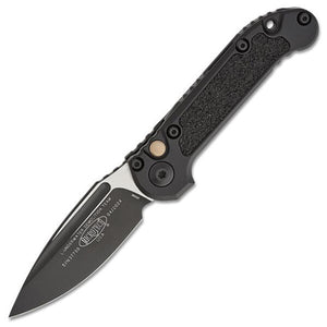 Microtech LUDT Gen III Automatic Knife Black Bohler M390MK SS Blade/Black Alum. Handle w/Grip Tape Inlays SKU 1135-1T