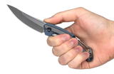 Kershaw Reverb XL Folding Knife Black Upswept Blade, Blue-Gray G10 Handle SKU  1225with Carbon Fiber Overlay SKU