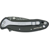 Kershaw Chive Frame Lock Assist Open Knife Damascus Steel Blade/Black 2Cr13 Stainless Handle SKU KS1600DAMBK/1600DAMBK