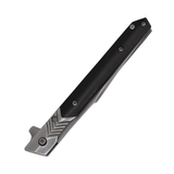 Defender-Xtreme Ball Bearing Knife Sand Finish 3CR13 SS Blade/Stainless-Steel Handle w/Leather Sheath SKU 14391