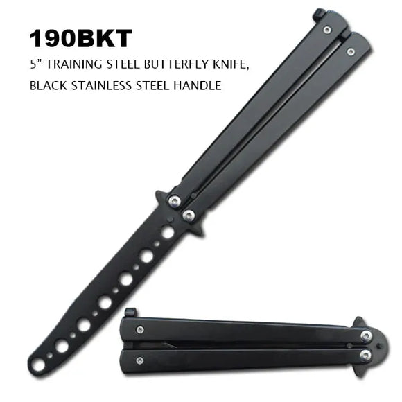 Black Butterfly Training Knife Stainless Steel SKU 190BKT