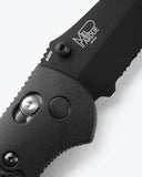 Benchmade Griptilian Axis Lock Knife Black Half Serr. CPM S30V Steel Blade/Black Polymer Handle SKU 551SBK-S30V