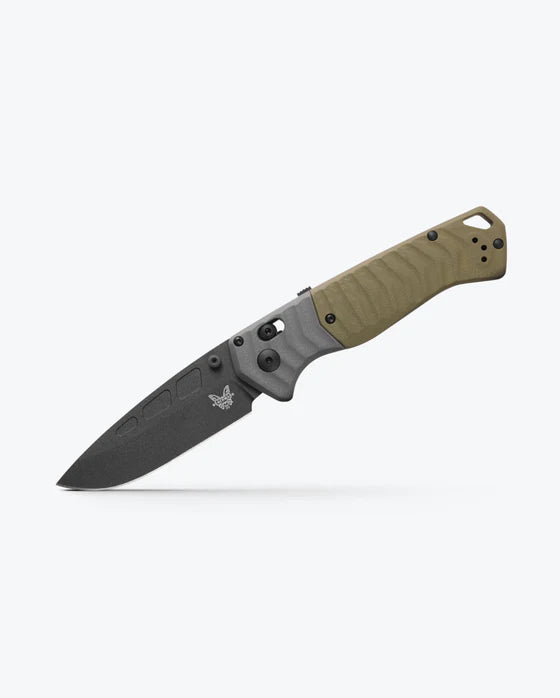 Benchmade CPM-MagnaCut Personal Survival Kit (PSK) Assist Open Knife Drop Point Blade/OD Green G10 Handle SKU 593BK