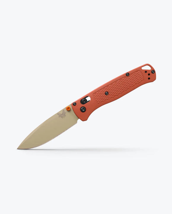 Benchmade Bugout AXIS Lock Knife CPM-S30V Stainless Steel Blade/Rust Orange Grivory Handle SKU 535TN-10