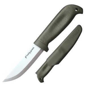 Cold Steel Finn Hawk Fixed Blade Knife w/Sheath German 4116 Stainless-Steel Blade/Green Polypropylene Handle SKU CS-20NPK