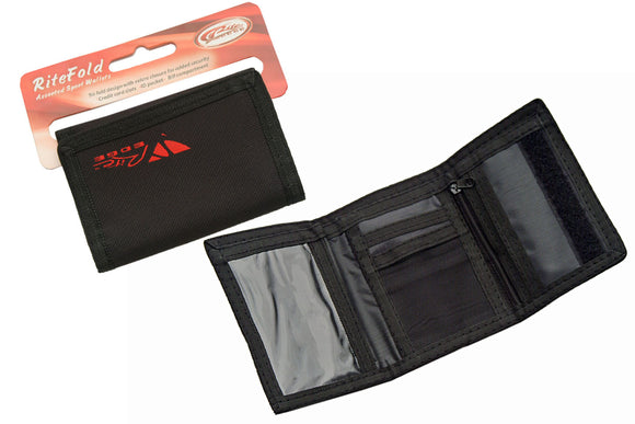 Rite Edge Black Nylon Trifold Wallet SKU 211194