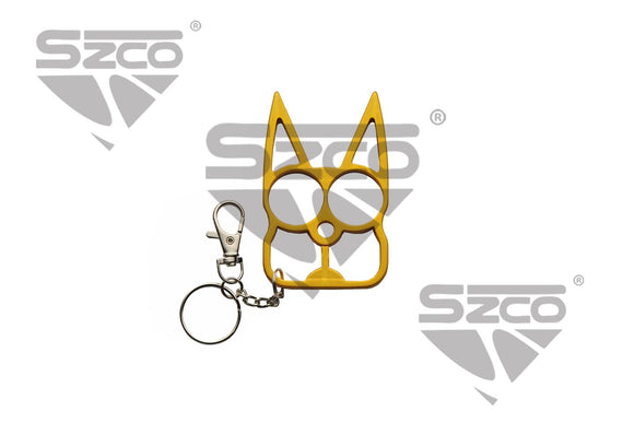 Claws Cat Ears Self Defense Keychain Gold SKU 211643-GD