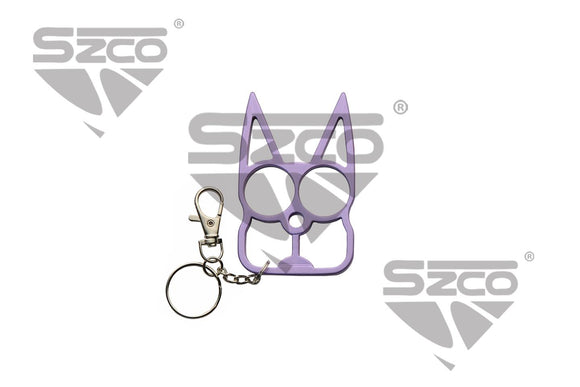 Claws Cat Ears Self Defense Keychain Purple SKU 211643-PU