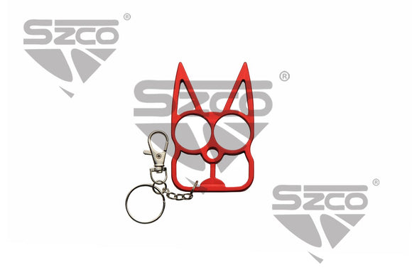 Claws Cat Ears Self Defense Keychain Red SKU 211643-RD