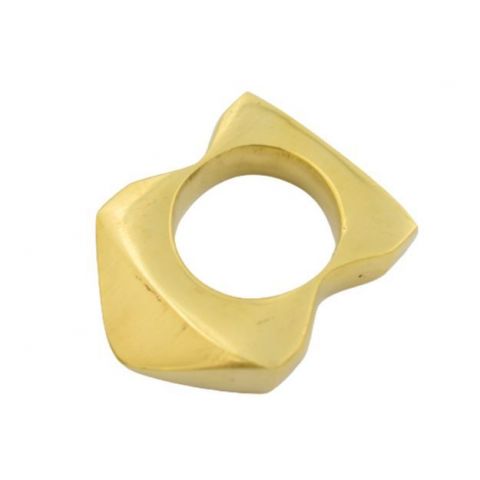 Solid Brass Single-Finger Knuckle Ring SKU KT-002BS