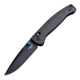 Hogue Collector Series Mysto ABLE Lock Knife w/Blue Titanium Insert Black CPM MagnaCut Stainless Steel Blade/Black Cerakote Machined Carbon Fiber Handle SKU 24492-LIM