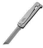 Gravity Knife Tanto SS Blade/Gray SS handle w/Pocket Clip