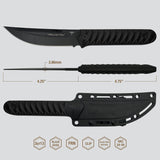 Takumitak Ninja Fixed Blade Knife w/Sheath & 2 Handles Black 3Cr13 SS Blade/Black & Green Nylon Handles SKU TKF313