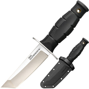 Cold Steel Mini Leatherneck Tanto Fixed Blade Knife w/Sheath 8Cr13MoV Stainless-Steel Blade/Black Kray-Ex Handle SKU CS-39LSAA