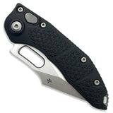 Microtech/Borka Blades Stitch Automatic Knife Spear Point Stonewash SS Blade/Black Alum. Handle SKU 169-10