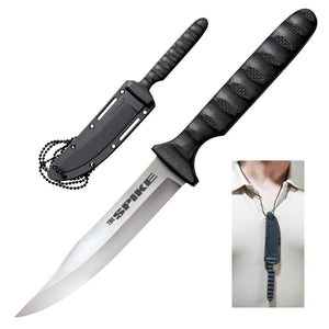 Cold Steel Bowie Spike Knife w/Sheath German 4116 Stainless-Steel Blade/Black Griv-Ex Handle SKU CS-53NBS