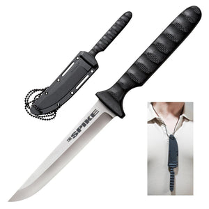 Cold Steel Drop Point Spike Knife w/Sheath German 4116 Stainless-Steel Blade/Black Griv-Ex Handle SKU CS-53NCC