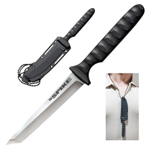 Cold Steel Tanto Spike Knife w/Sheath German 4116 Stainless-Steel Blade/Black Griv-Ex Handle SKU CS-53NCT