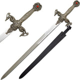 Medieval Warrior Handmade Fantasy Serpentine Sword with Case SKU KT-1837