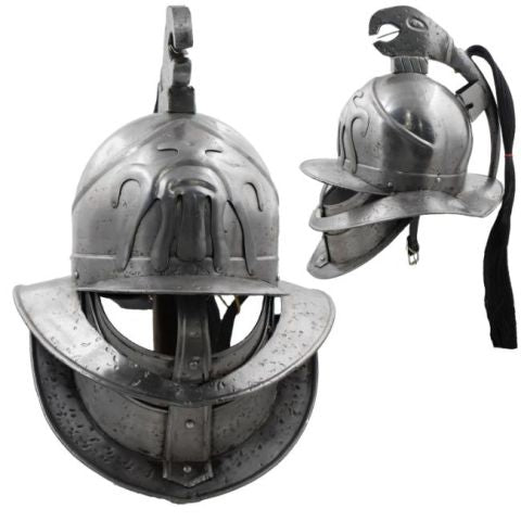 Medieval Warrior Spartacus Gladiator Helmet w/Stand 20 Gauge Steel SKU 884504