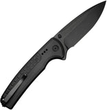 Civivi Sentinel Strike II Button Lock Knife Black Stonewash Nitro-V Stainless Steel Blade/Black Alum. Handle SKU CIVC22025D1/C22025D-1