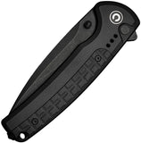 Civivi Sentinel Strike II Button Lock Knife Black Stonewash Nitro-V Stainless Steel Blade/Black Alum. Handle SKU CIVC22025D1/C22025D-1