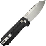 Civivi Yonder Crossbar Lock Knife Stonewash Spey Point 14C28N Stainless Steel Blade/Black G10 Handle SKU CIVC230731/C23073-1