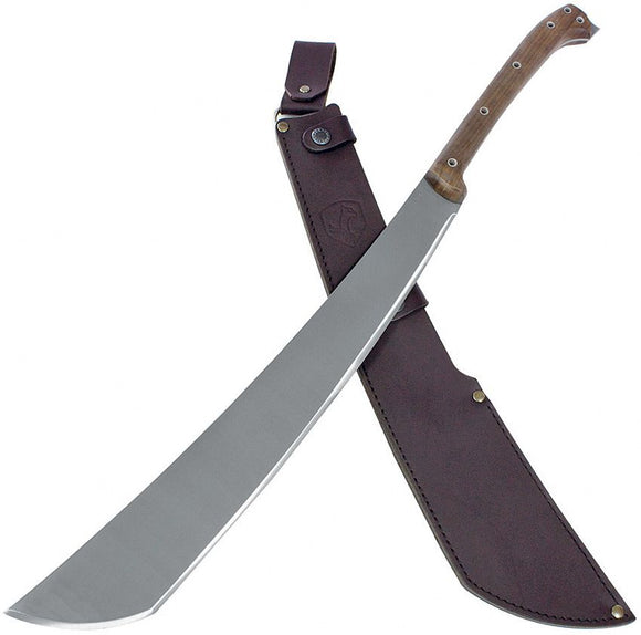 Condor Makara Machete w/Sheath Satin Finish 1075HC Steel Blade/Brown Walnut Handle SKU CTK28081875