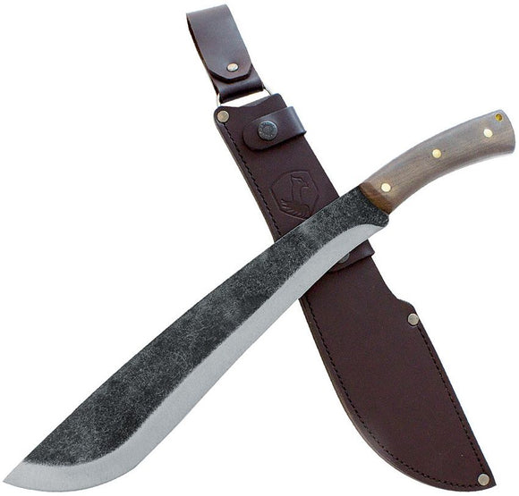 Condor Jungolo Machete w/Sheath Natural Finish 1075HC Steel Blade/Brown Walnut Handle SKU CTK3915133