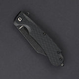 Daggerr Knives Powie Liner Lock Knife Black Stonewash 8Cr14MoV Stainless Blade/Black Texture ABS Handle SKU DGRPWFBKBW