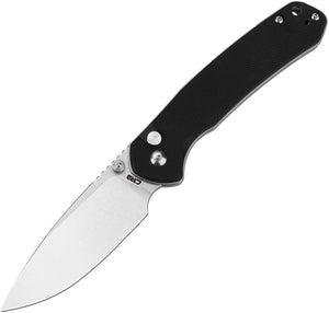 CJRB Pyrite Button Lock Knife AR-RPM9 Stainless-Steel/Black G10 Handle SKU J1925BK