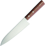 Kanetsune Kengata Chef's Knife 12" Overall Satin Finish DSR-1K6 HC Stainless Blade/Brown Plywood Handle SKU KC362