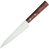 Kanetsune Petty Utility Knife 9.5" Overall DSR-1K6 HC Stainless Blade/Brown Plywood Handle SKU KC363