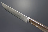 Kanetsune Sairyu Usubagata Knife 11.63" Overall Damascus Steel Blade/Brown Wood Handle SKU KC371