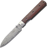 Kanetsune Gaku Style Liner Lock Knife Damascus Steel Blade/Rosewood Handle SKU KCGA001D