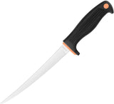 Kershaw Clearwater II Fillet Knife w/Sheath Satin Finish 420J2 Stainless-Steel Blade/Black & Orange Rubber Handle SKU KS1257