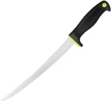 Kershaw Clearwater II Filet Knife w/Sheath Satin Finish 420J2 Stainless-Steel Blade/Black & Yellow Rubber Handle SKU KS1259