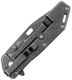 Kershaw Lifter Assist Open Framelock Knife 3Cr13 Blackwash SS/Blackwash SS Handle SKU KS1302BWX