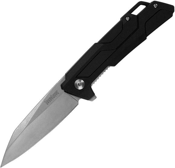 Kershaw Edemic Assist Open Linerlock Knife Stonewash 8Cr13MoV SS/Black Handle SKU KS1355X